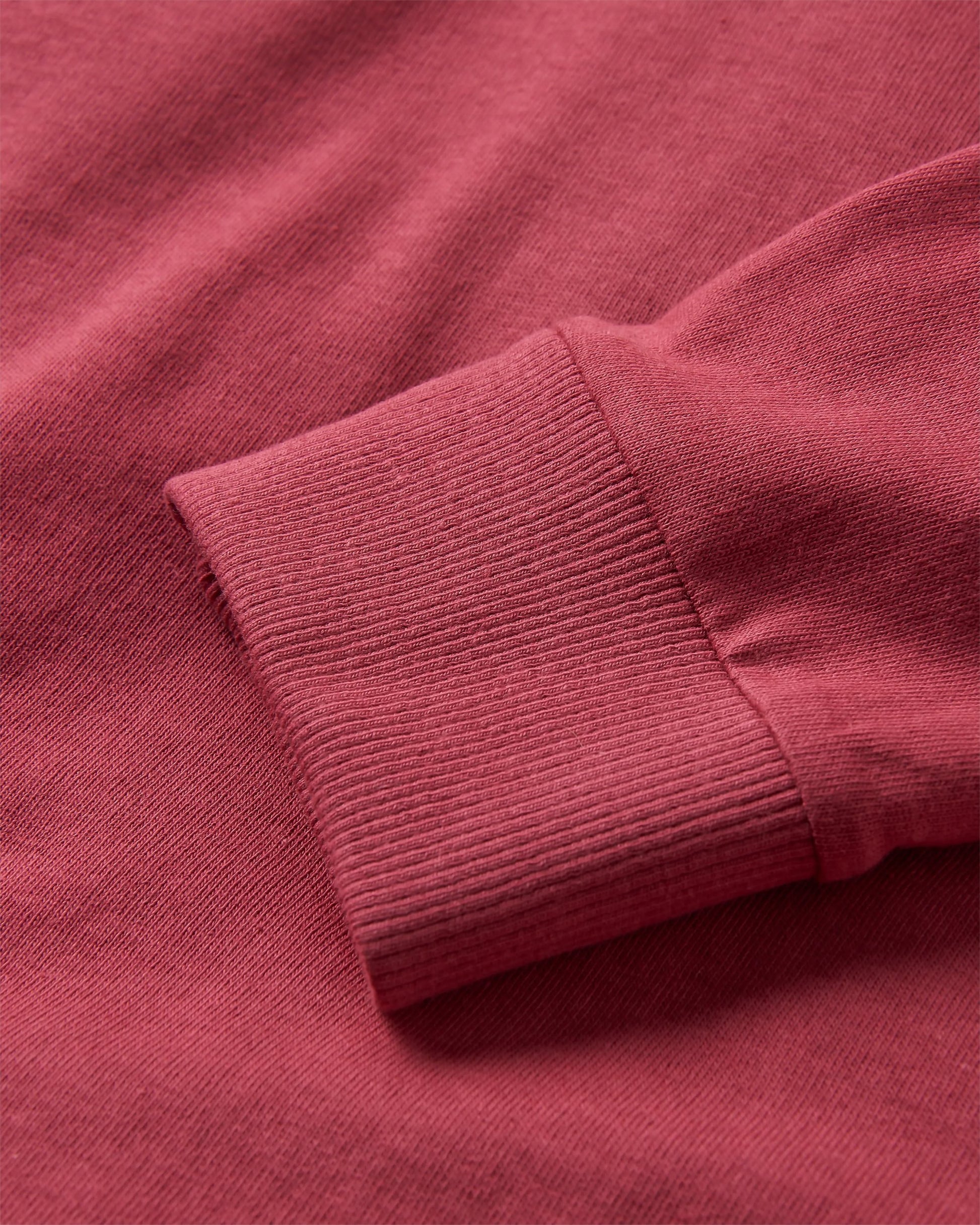 Dawn Recycled Cotton LS T-Shirt - Earth Red - Flatlay