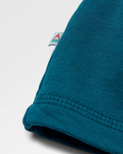 Waves & Trees Recycled Cotton Sweatshirt - Tidal Blue - Flatlay