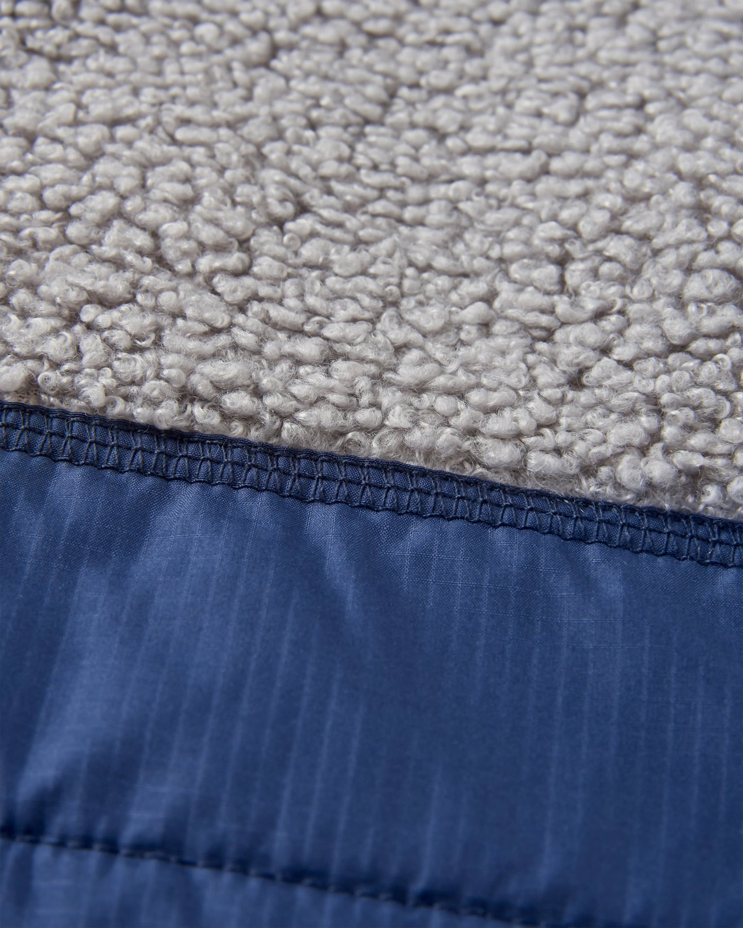 Born Explorer Recycled Polar-Lined Sherpa Fleece - Steel Grey - Flatlay