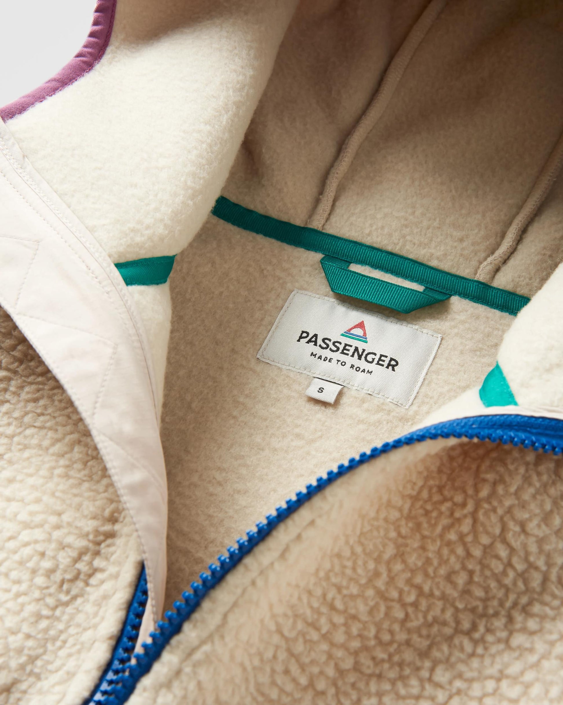 Beebalm Recycled Sherpa Fleece Vest - Oatmeal - Flatlay