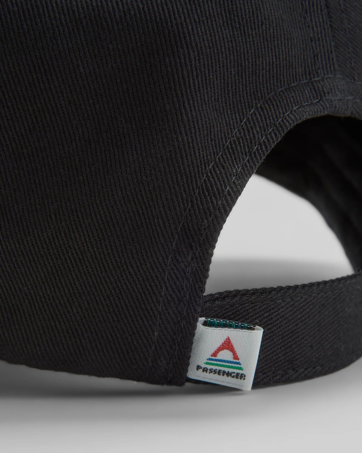 Classic Recycled Cotton 6 Panel Cap - Black - Flatlay