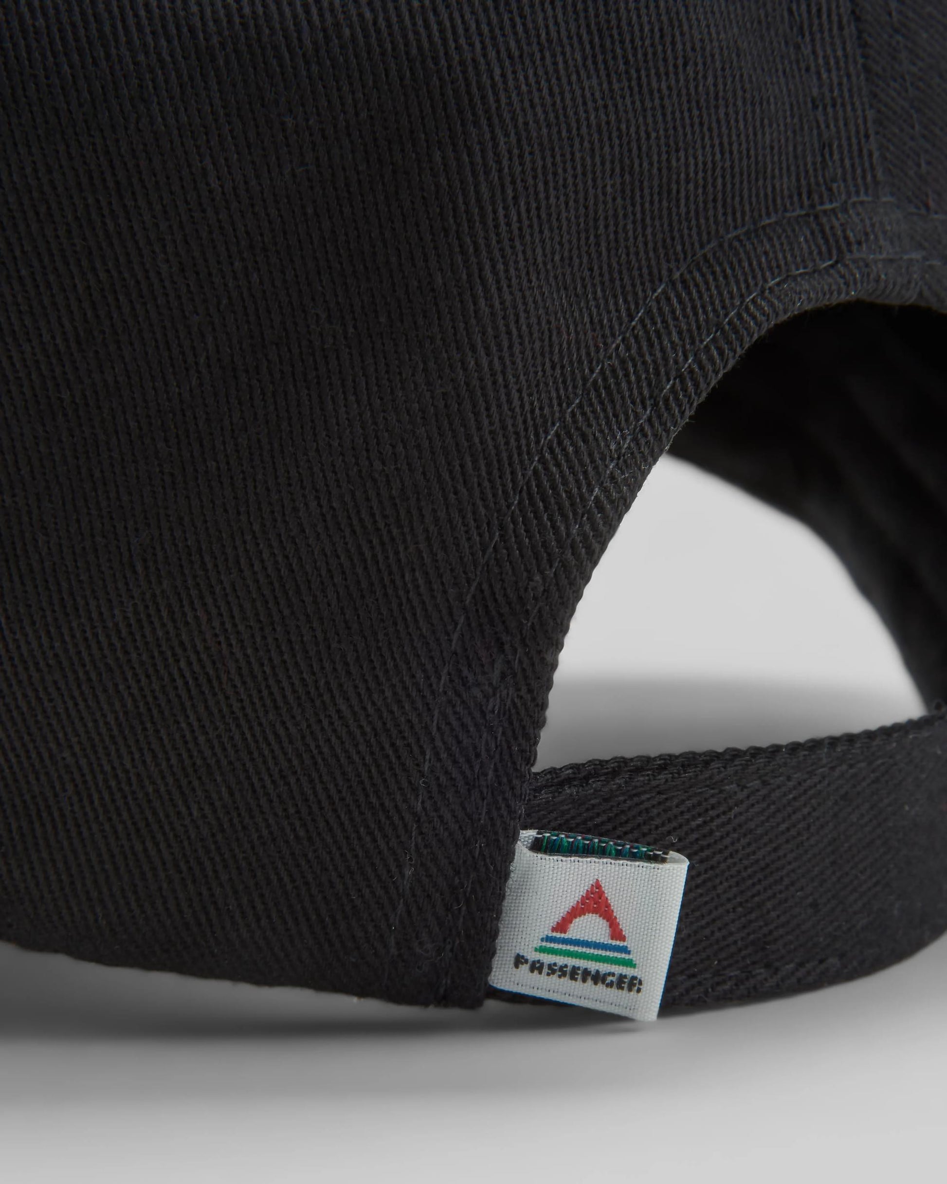 Classic Recycled Cotton 6 Panel Cap - Black - Flatlay