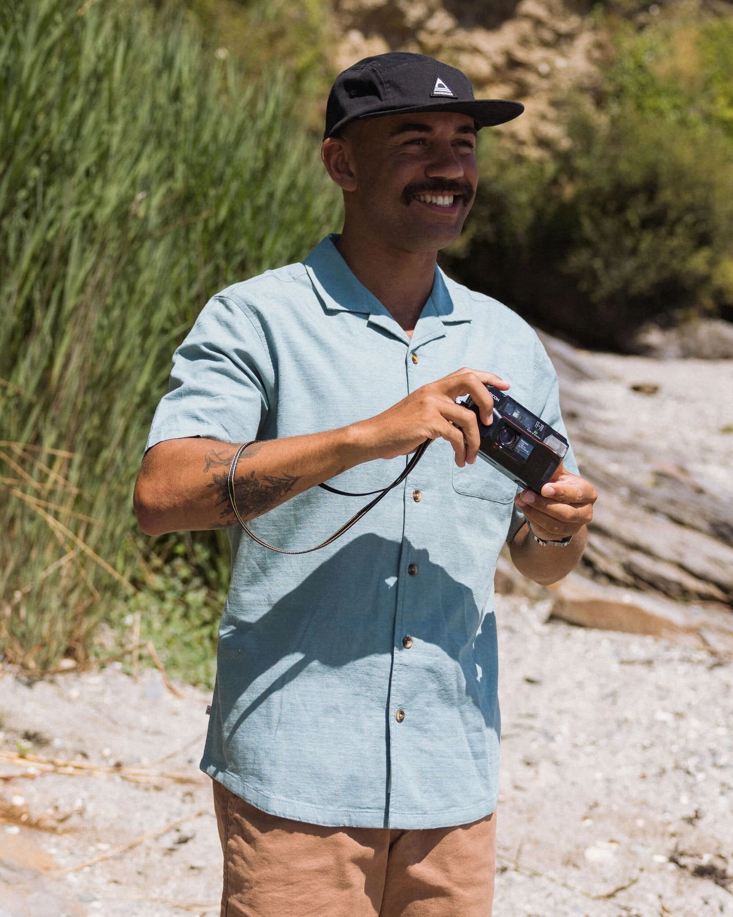 Cove Organic Cotton Textured Shirt - Arctic - Lifestyle