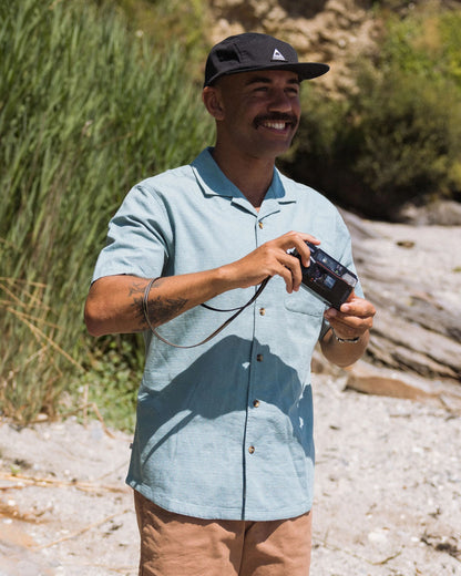 Cove Organic Cotton Textured Shirt - Arctic - Lifestyle