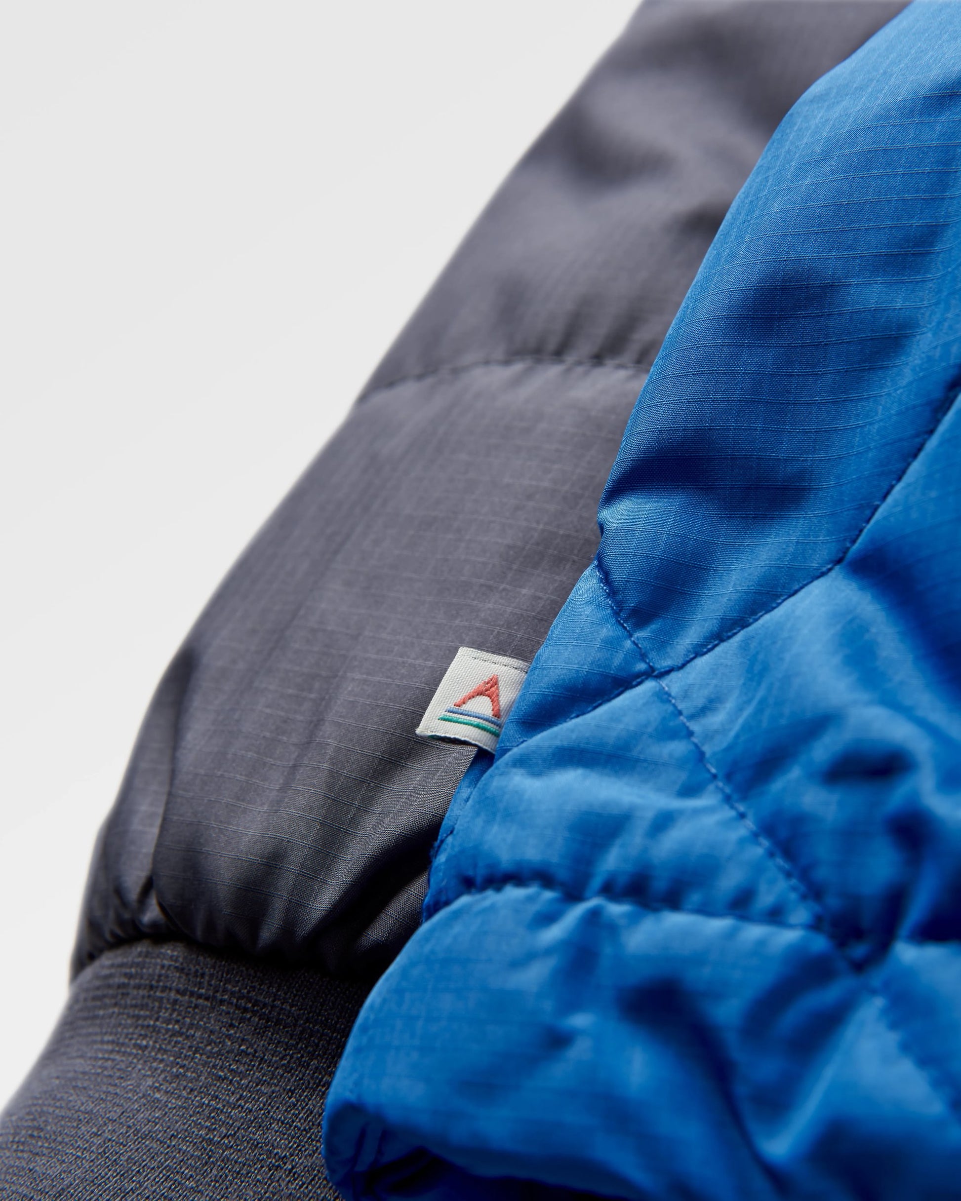 Oceanic Recycled Insulated 1/2 Zip Jacket - Azure Blue/Charcoal - Flatlay