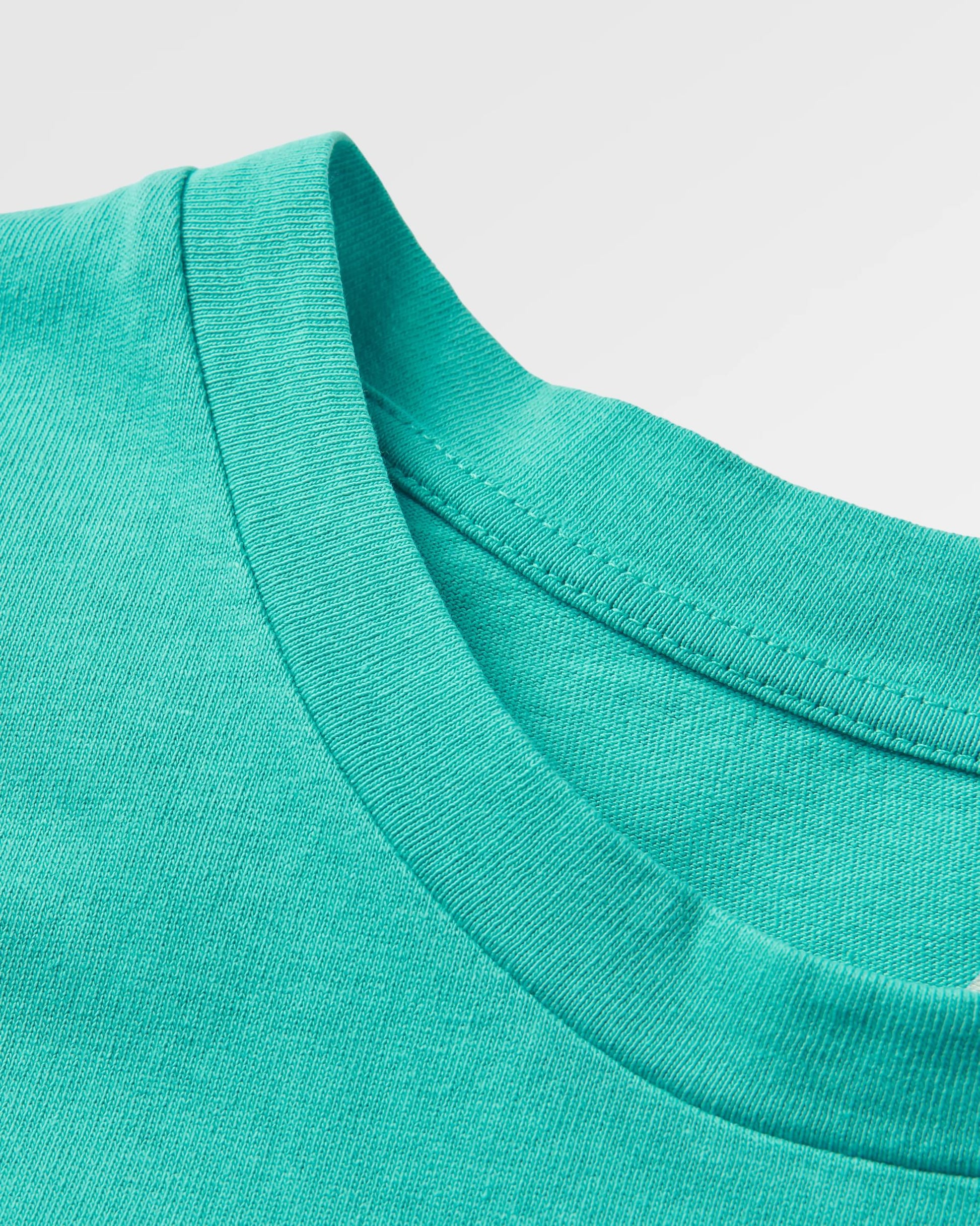 Friday Collective Recycled Cotton T-Shirt - Viridian Green - Flatlay