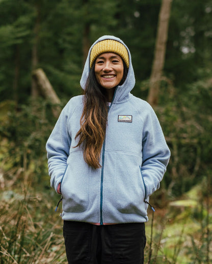 North Coast Vista Full Zip Recycled Sherpa Fleece - Blue Fog - Lifestyle