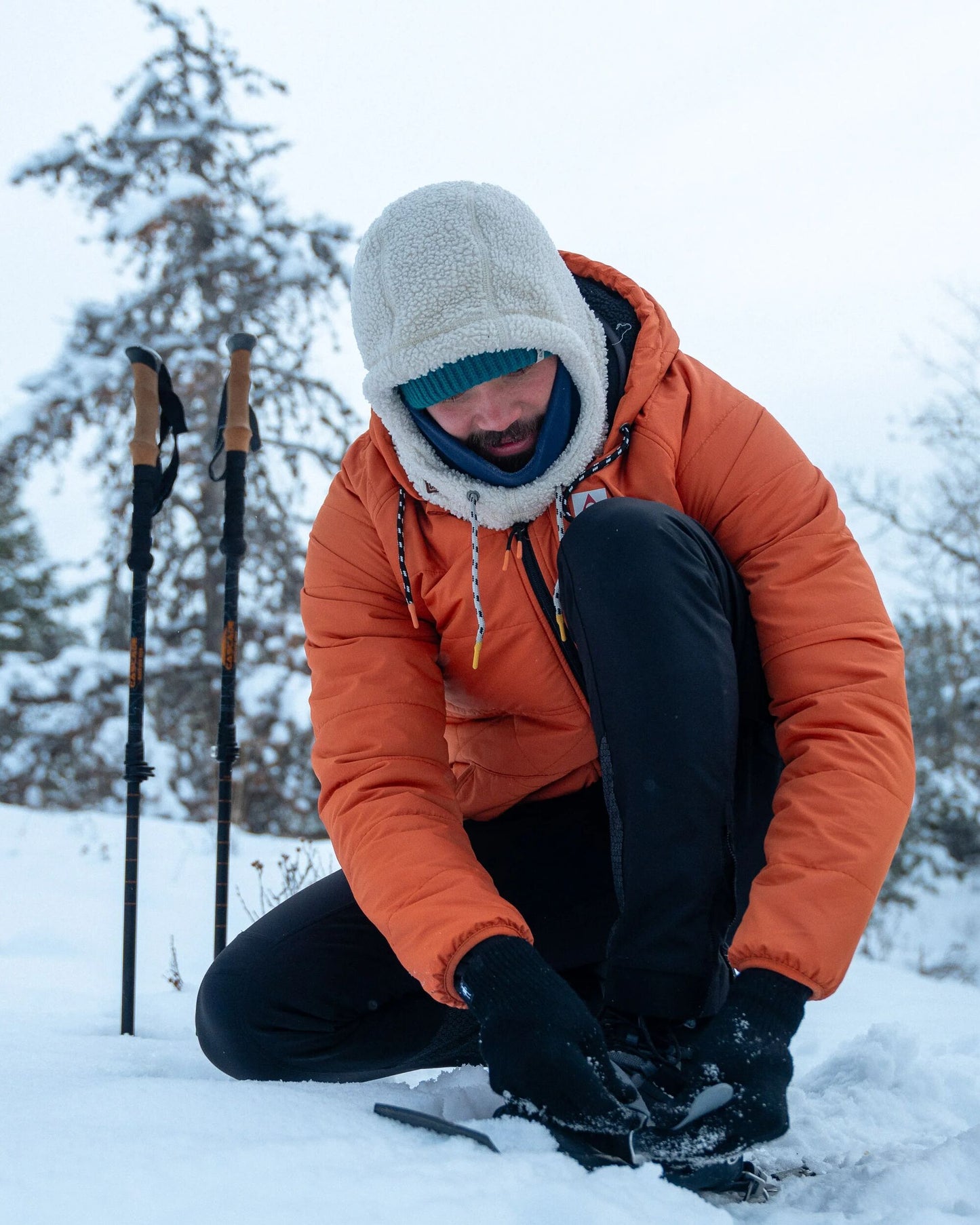 Snowdrift Recycled Polar Fleece Hood - Birch - Lifestyle - Male