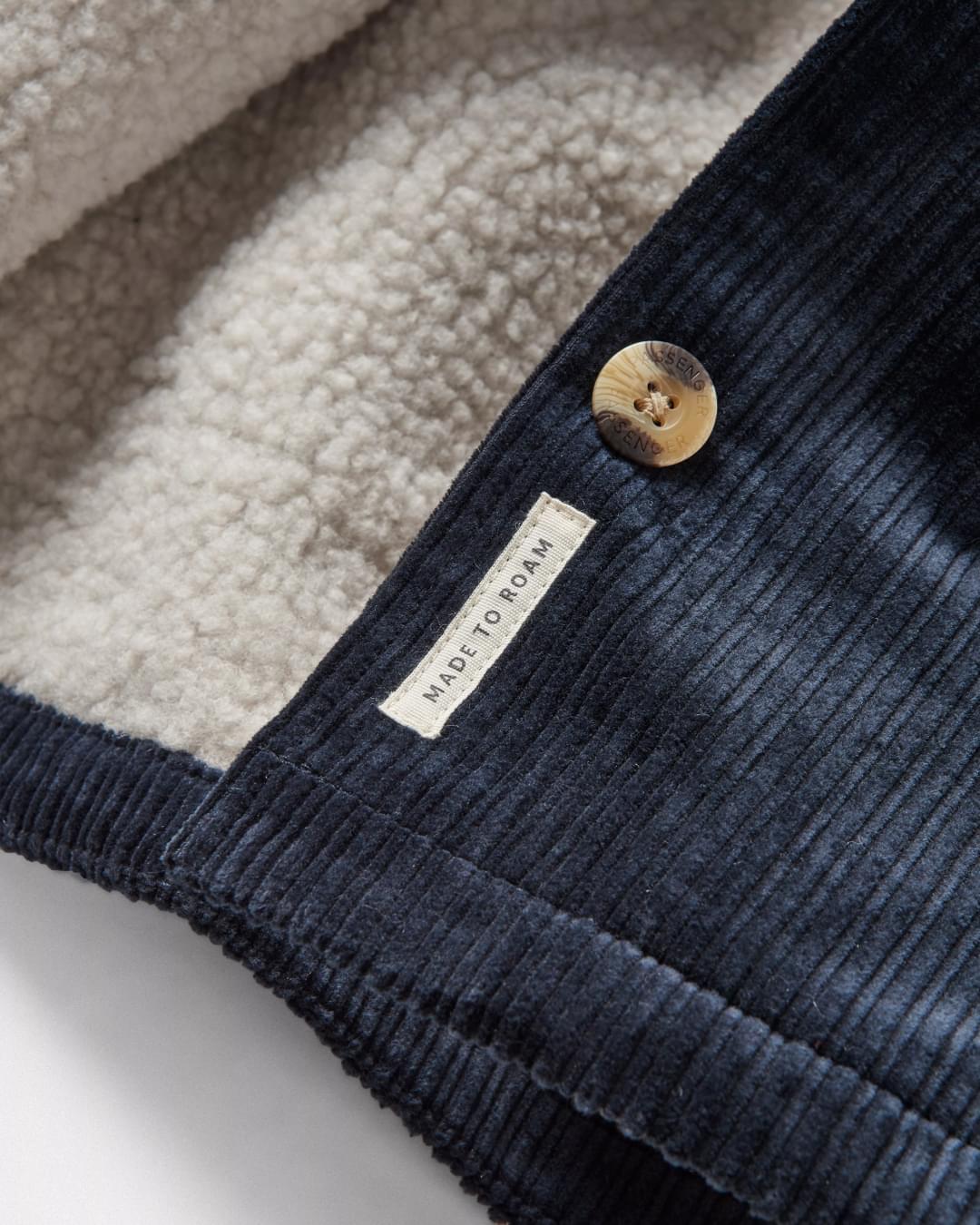 Flint Corduroy Overshirt - Deep Navy - Flatlay