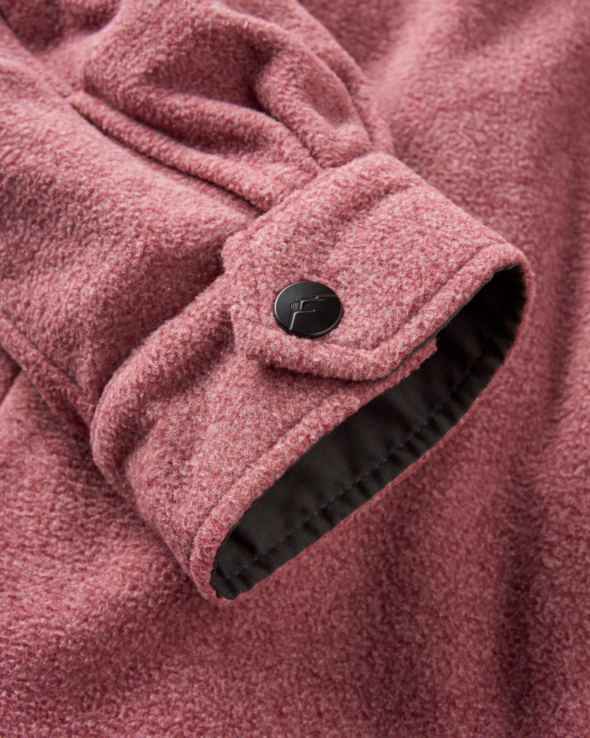 Maple Recycled Polar Fleece Shirt - Wine Marl - Flatlay