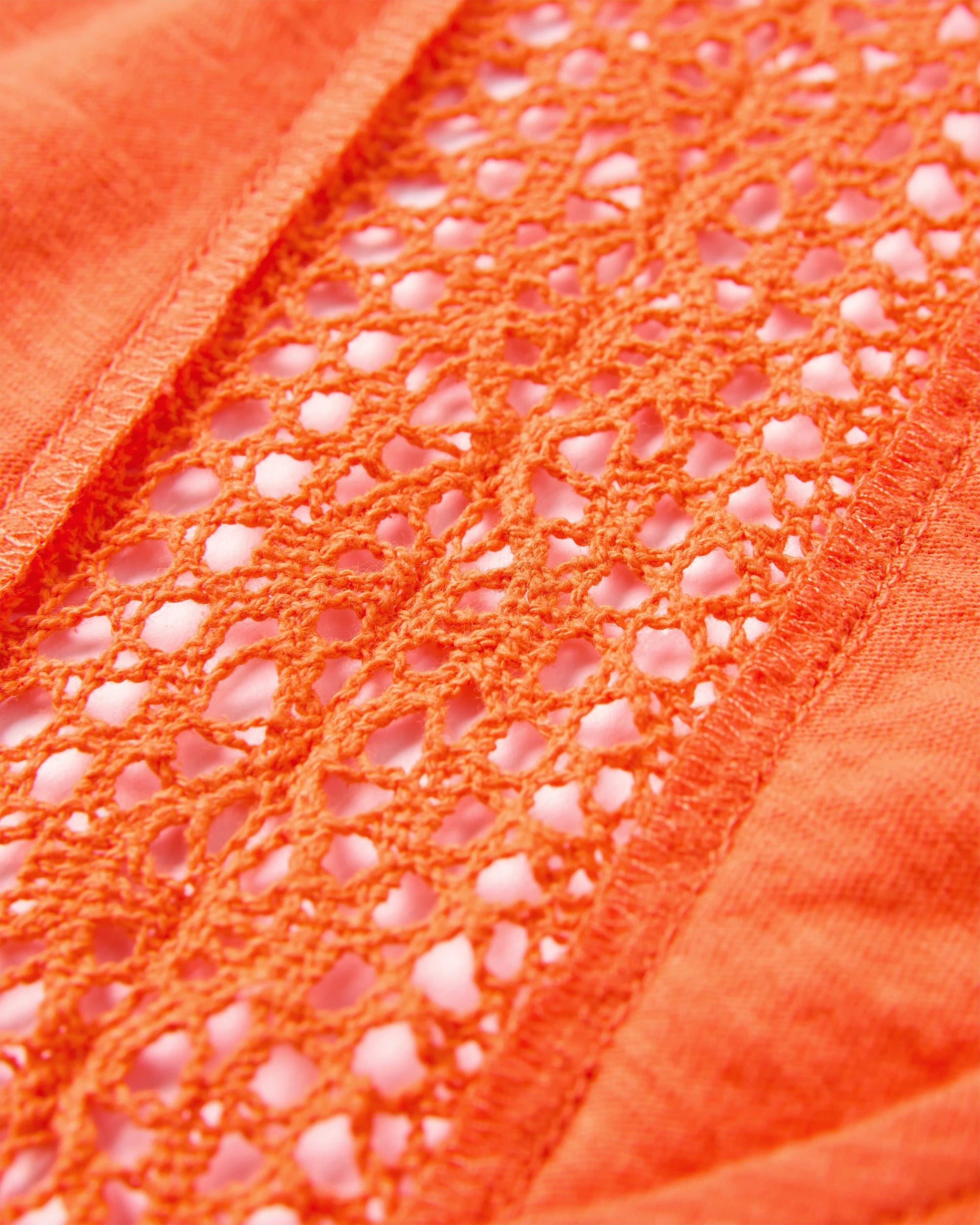 Rivergate Recycled Cotton Top - Ember Orange - Flatlay