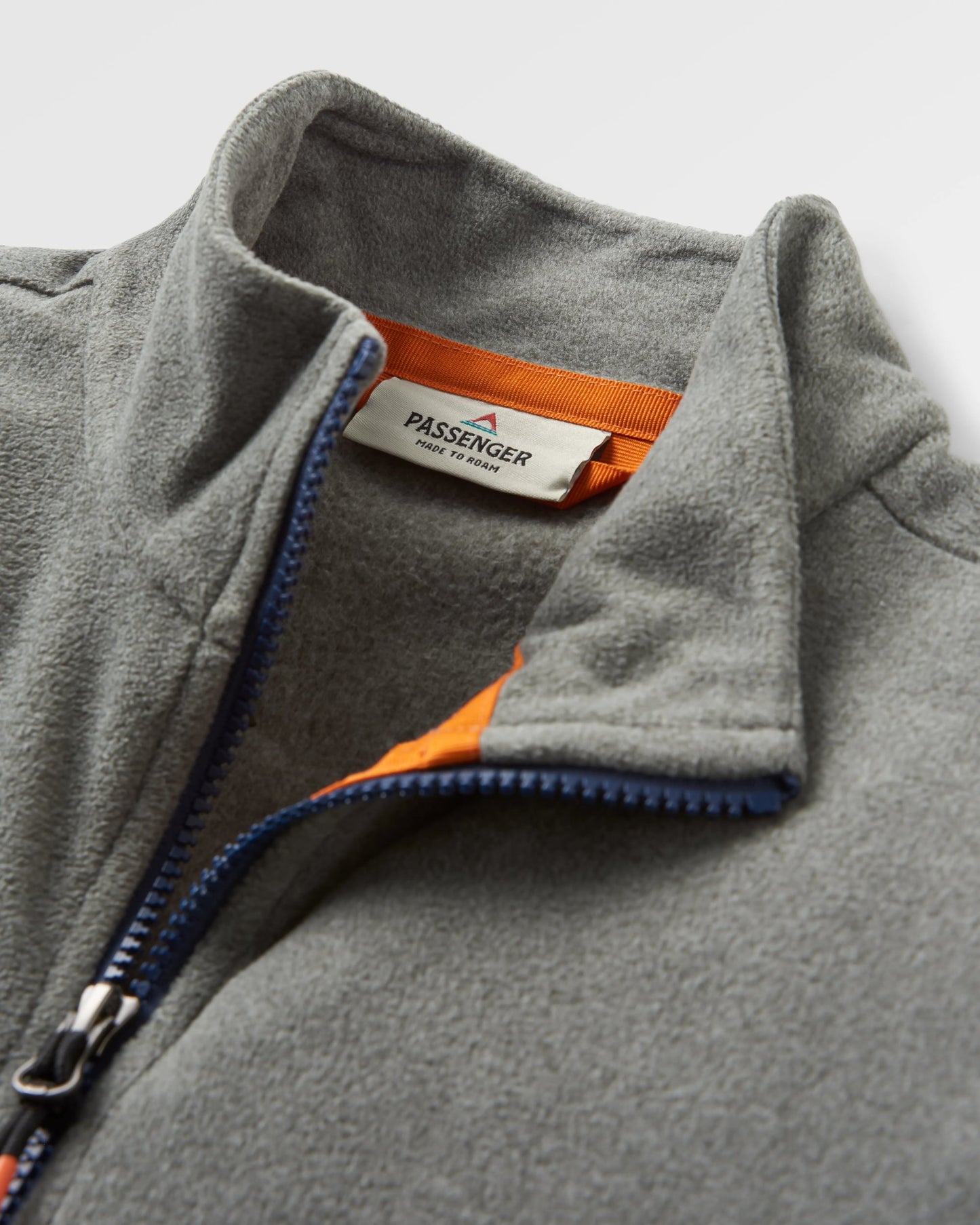 Switchback Recycled Micro Polartec® Fleece - Grey Marl 2 - Flatlay