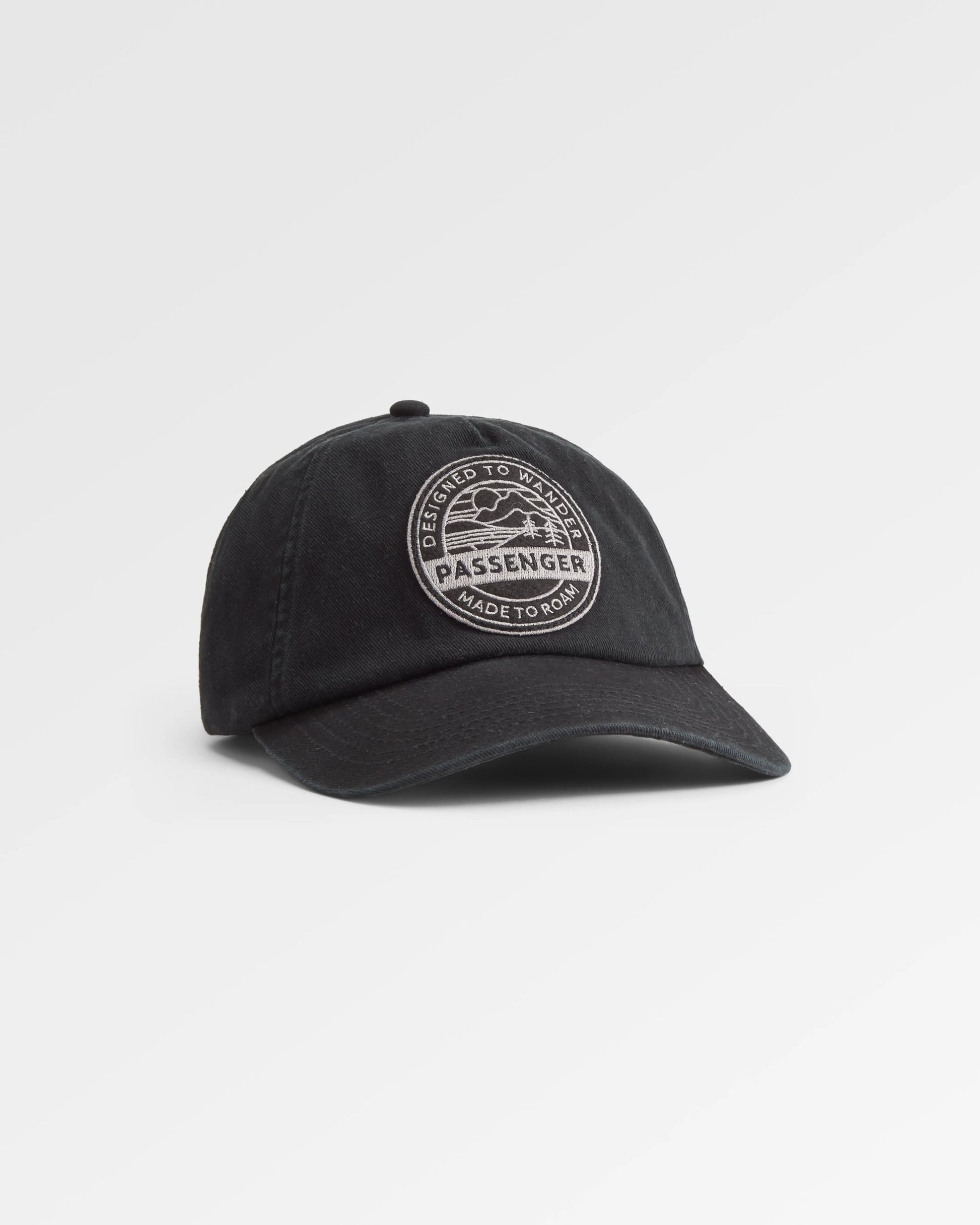 Odyssey Recycled 5 Panel Cap - Black - Flatlay