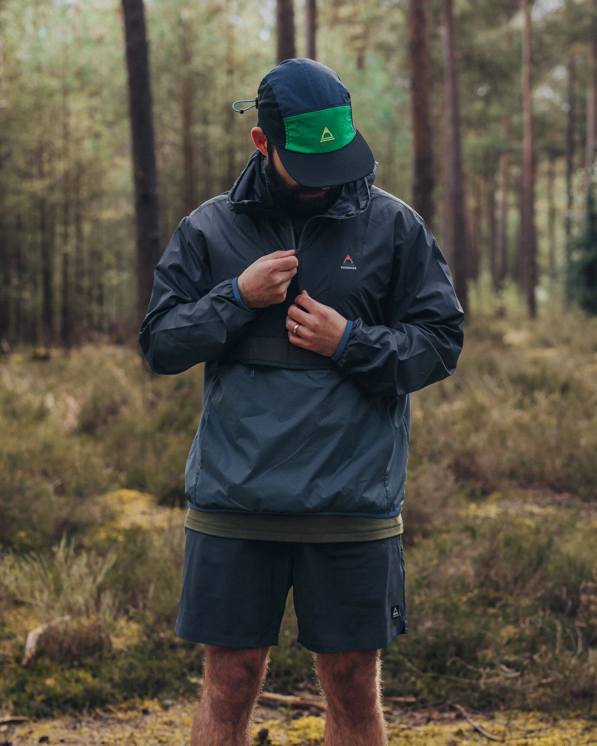 Gusto Recycled Windshell Anorak - Charcoal/Storm Grey - Lifestyle