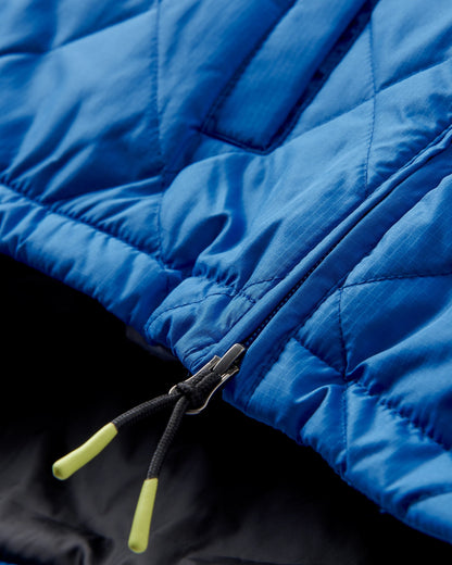 Oceanic Recycled Insulated 1/2 Zip Jacket - Azure Blue/Charcoal - Flatlay