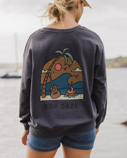 Sundaze Recycled Cotton Sweatshirt - Charcoal