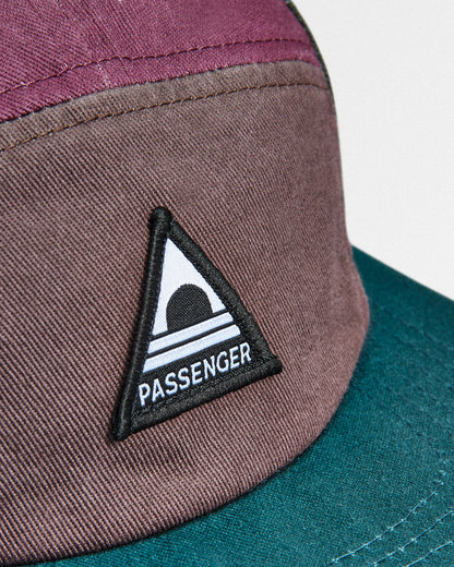 Fixie Recycled Cotton 5 Panel Cap - Grape Multi