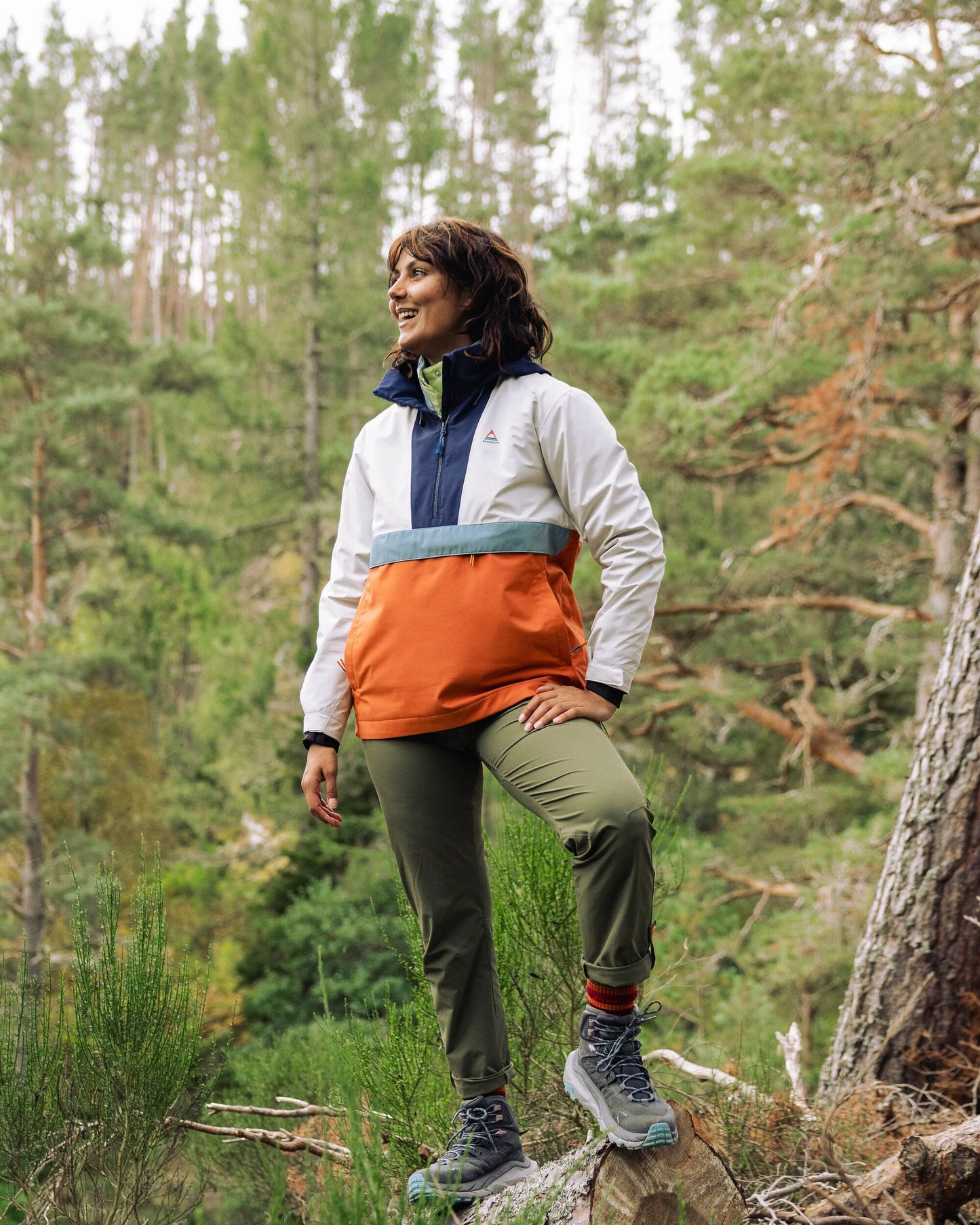 Skyline Recycled Waterproof Anorak - Burnt Orange/Birch - Lifestyle