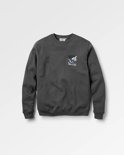 Waves & Trees Organic Cotton Sweatshirt - Charcoal