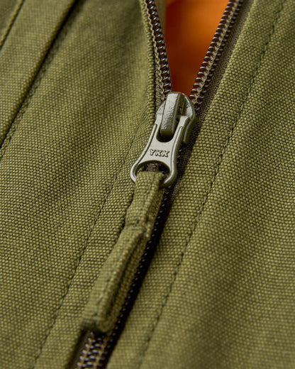 Explorers Organic Cotton Canvas Vest - Khaki - Flatlay