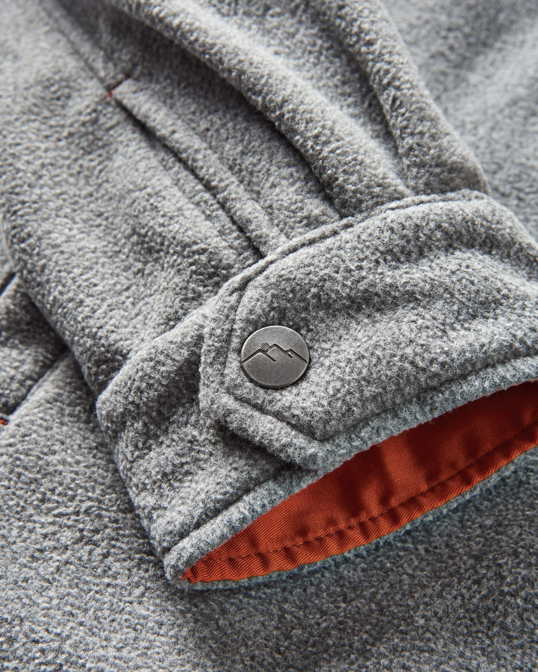 Maple Polar Recycled Fleece Shirt - Grey Marl - Flatlay