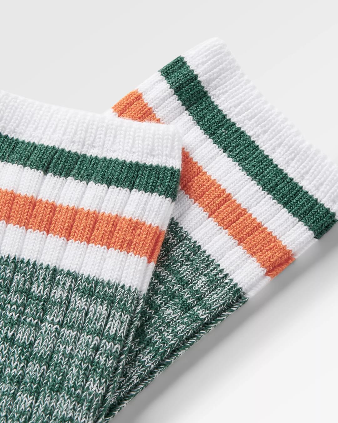 Organic Midweight Rib Socks - Deep Ocean - Flatlay