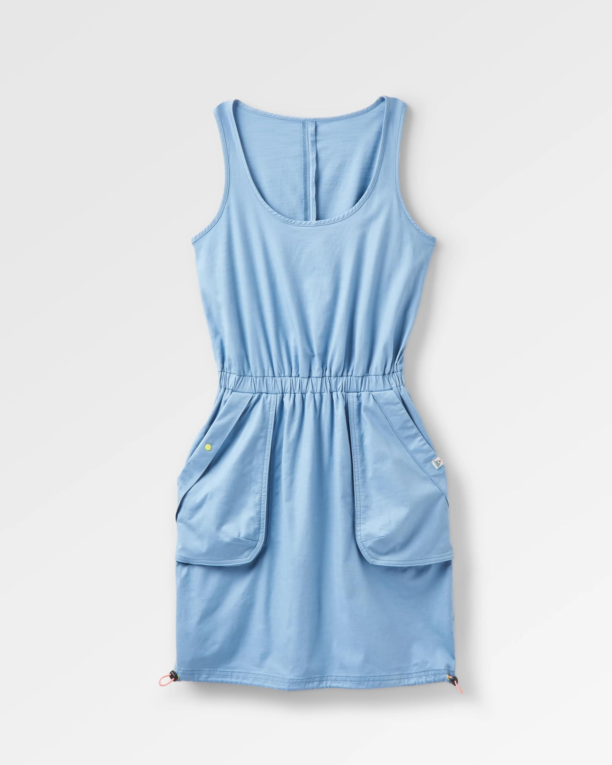 Mesmorise Organic Cotton Dress - Faded Denim - Flatlay