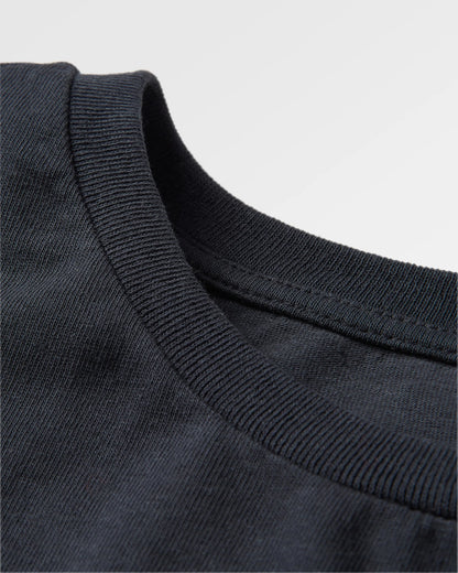 Escapism Recycled Cotton T-Shirt - Black - Flatlay