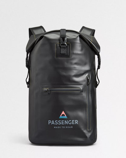 Tide 25L Recycled Dry Bag Backpack - Black - Flatlay