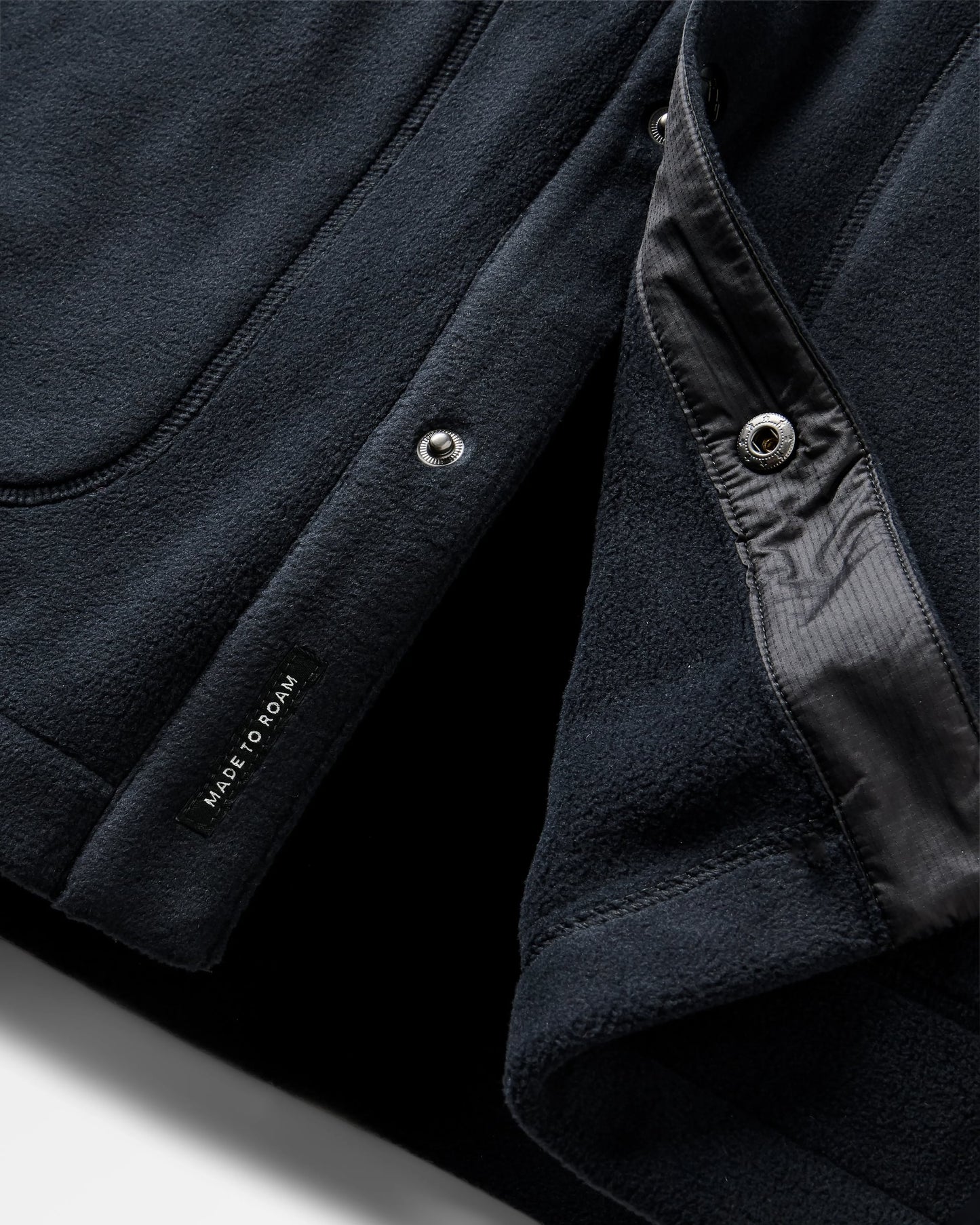 Adapt Fleece Overshirt - Black - Flatlay