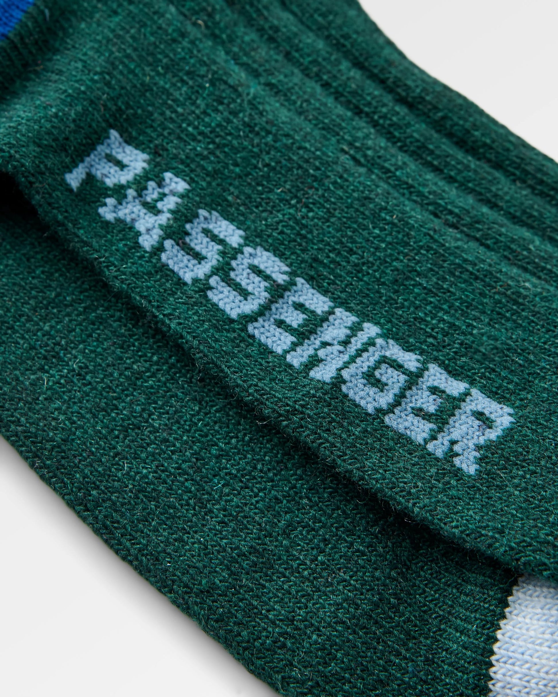 Koa Recycled Crew Sock - Dark Fern  - Flatlay