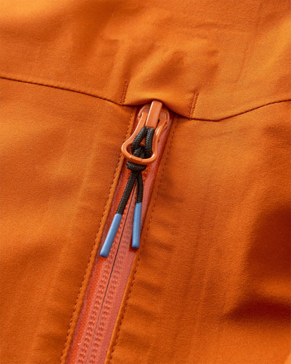 Five Season Recycled Waterproof Jacket - Sunset Orange - Flatlay