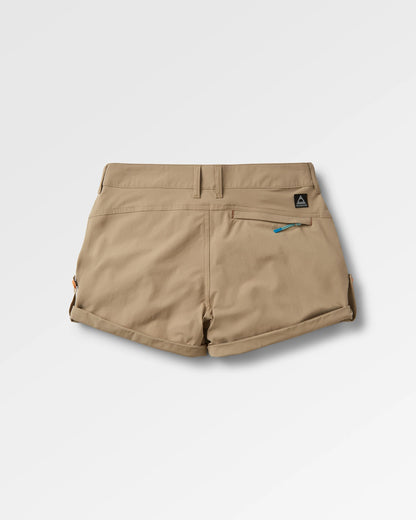 365 Trail Roll-Up Short - Chinchilla Brown - Flatlay
