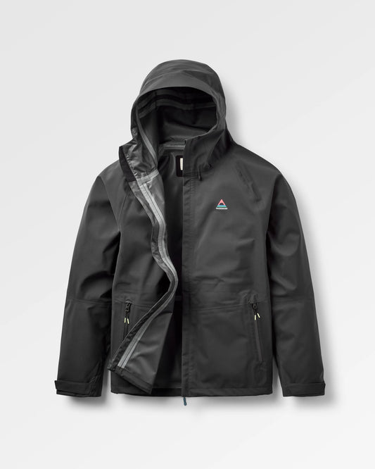 Five Season Recycled Waterproof Jacket - Black - Flatlay