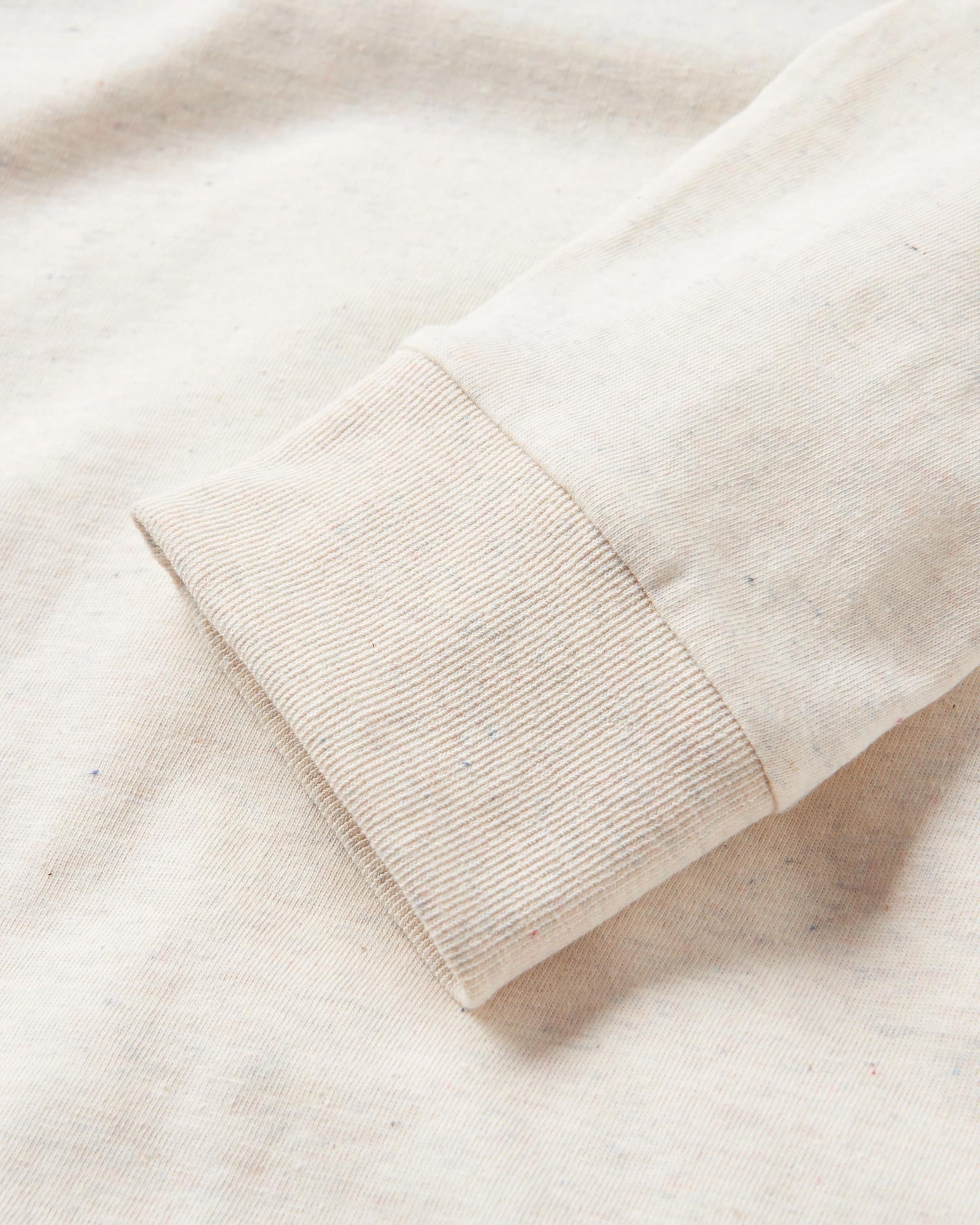 Breathe Recycled Cotton  LS T-Shirt - Milky Marl - Flatlay