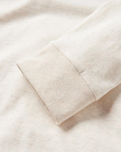 Breathe Recycled Cotton  LS T-Shirt - Milky Marl - Flatlay