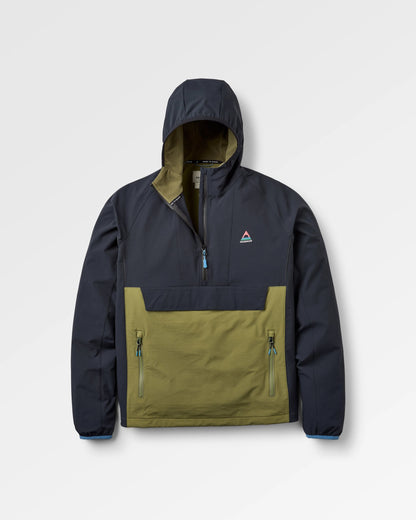 Roamer Light Recycled Softshell Jacket - Black/Khaki - Flatlay
