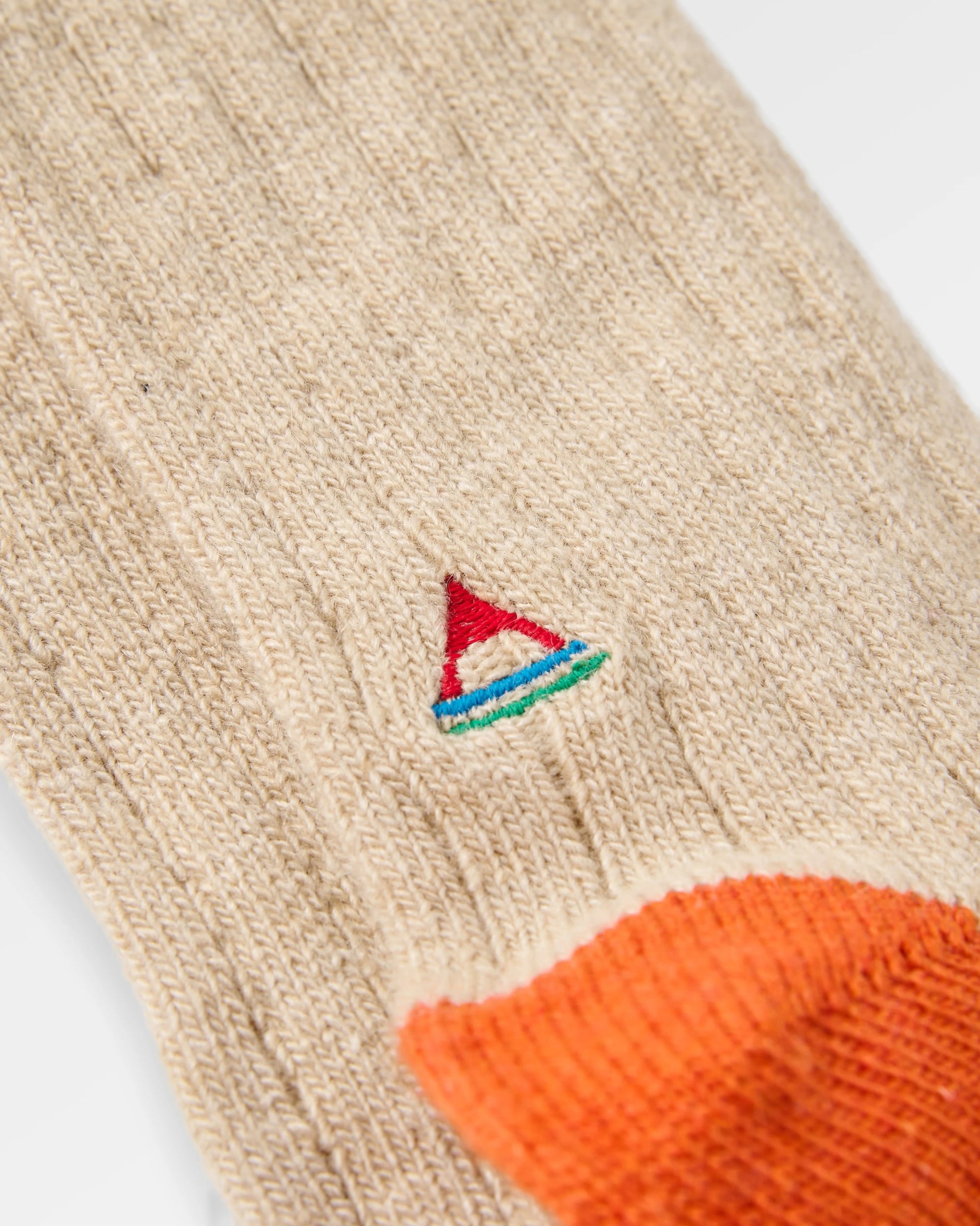 Koa Recycled Crew Sock - Stone - Flatlay
