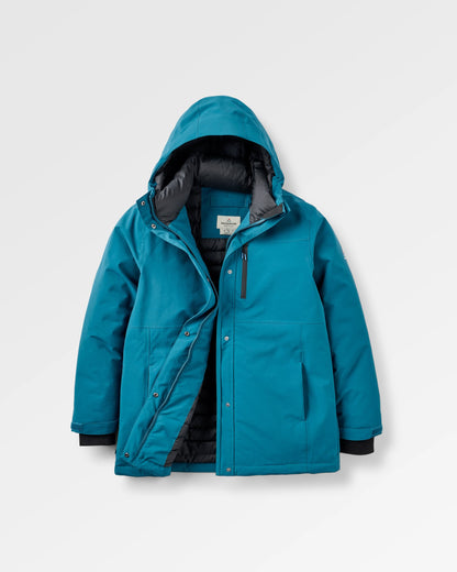 Cloudmont Recycled Waterproof Down Parka - Tidal Blue - Flatlay