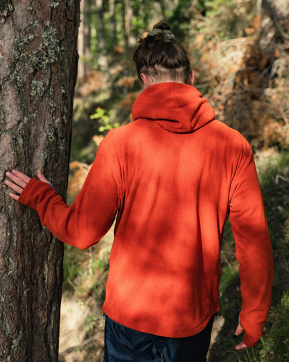 Pinegrove Recycled Polartec® Fleece Hoodie - Red Ochre - Lifestyle