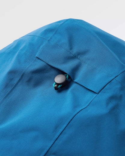 Downpour Recycled Waterproof Jacket - Tidal Blue/Blue Steel - Flatlay