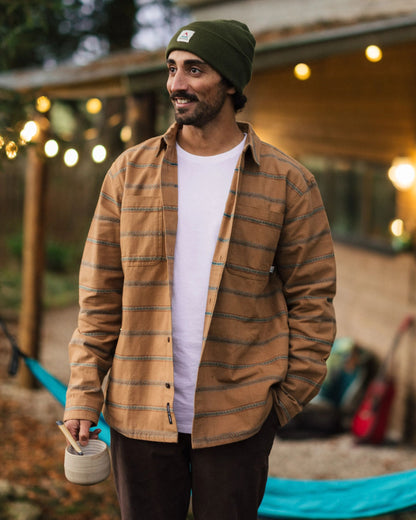 Backcountry Stripe Shirt - Toffee Jacquard - Lifestyle