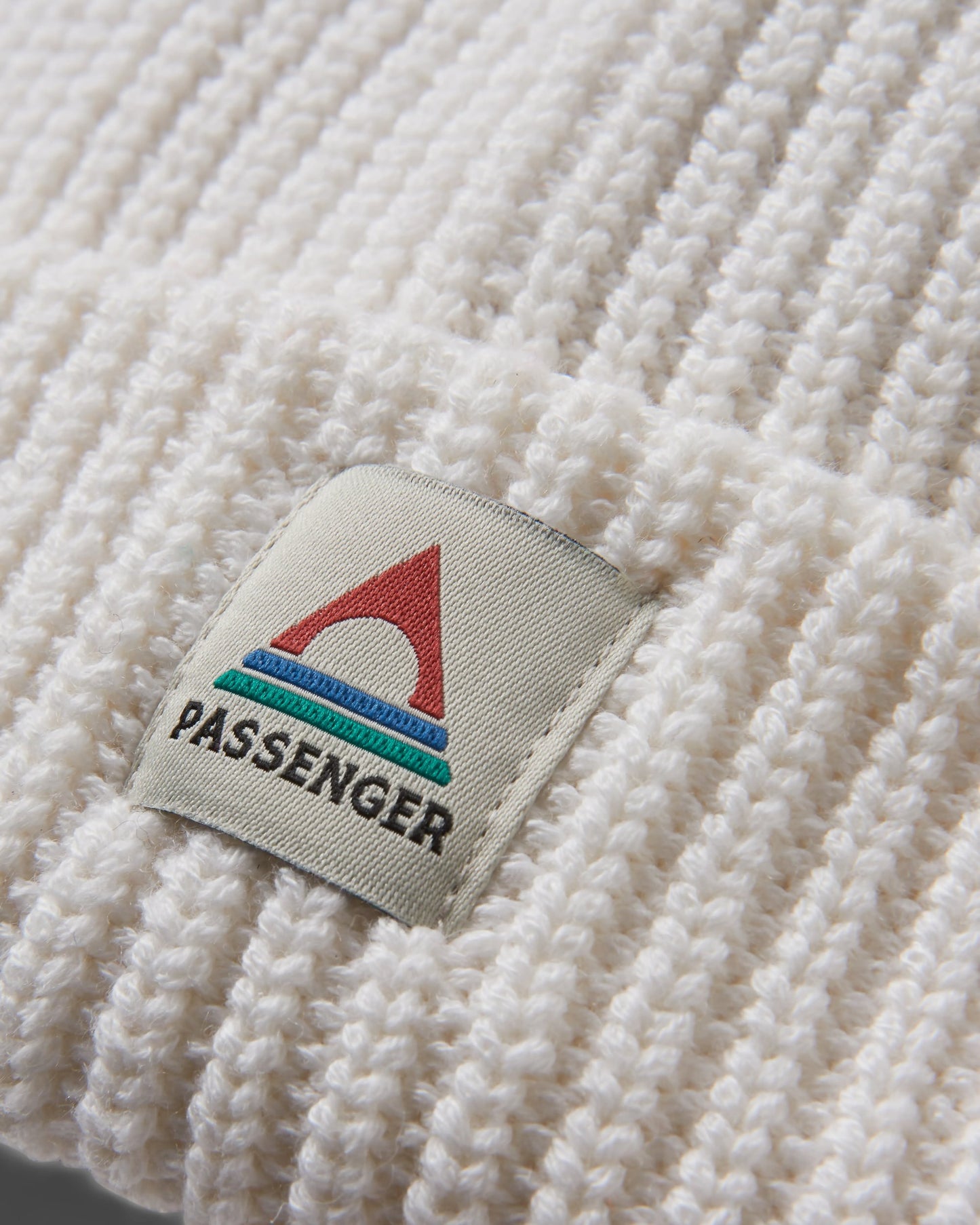 Beechwood Fleece Lined Recycled Beanie - Vintage White - Flatlay