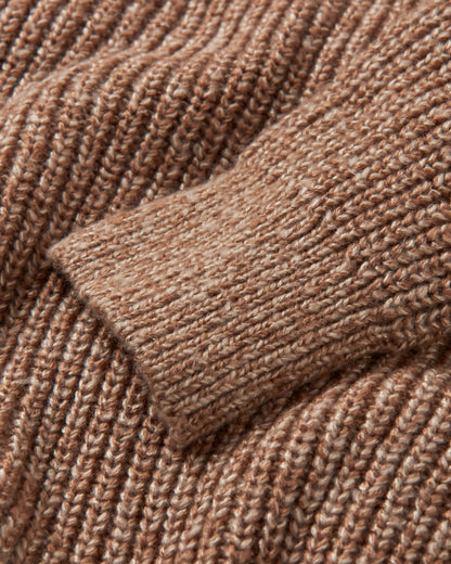 Fog Recycled Knitted Jumper - Stone - Flatlay