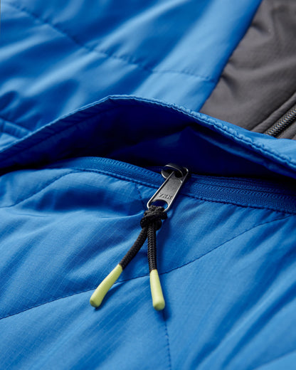 Oceanic Recycled Insulated 1/2 Zip Jacket - Azure Blue/Charcoal - Flatlay