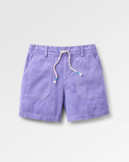 Avian Organic Cord Short  - Retro Purple - Flatlay