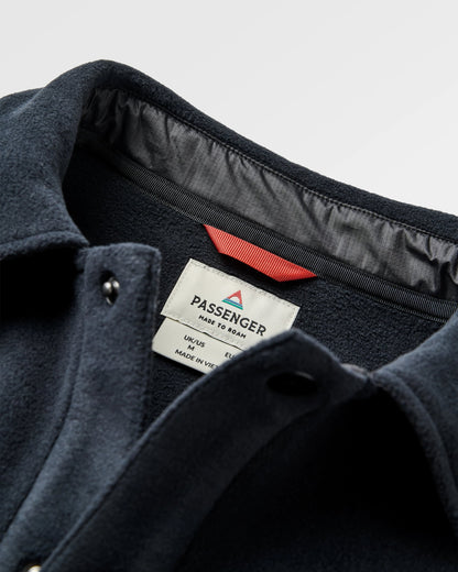 Adapt Fleece Overshirt - Black - Flatlay