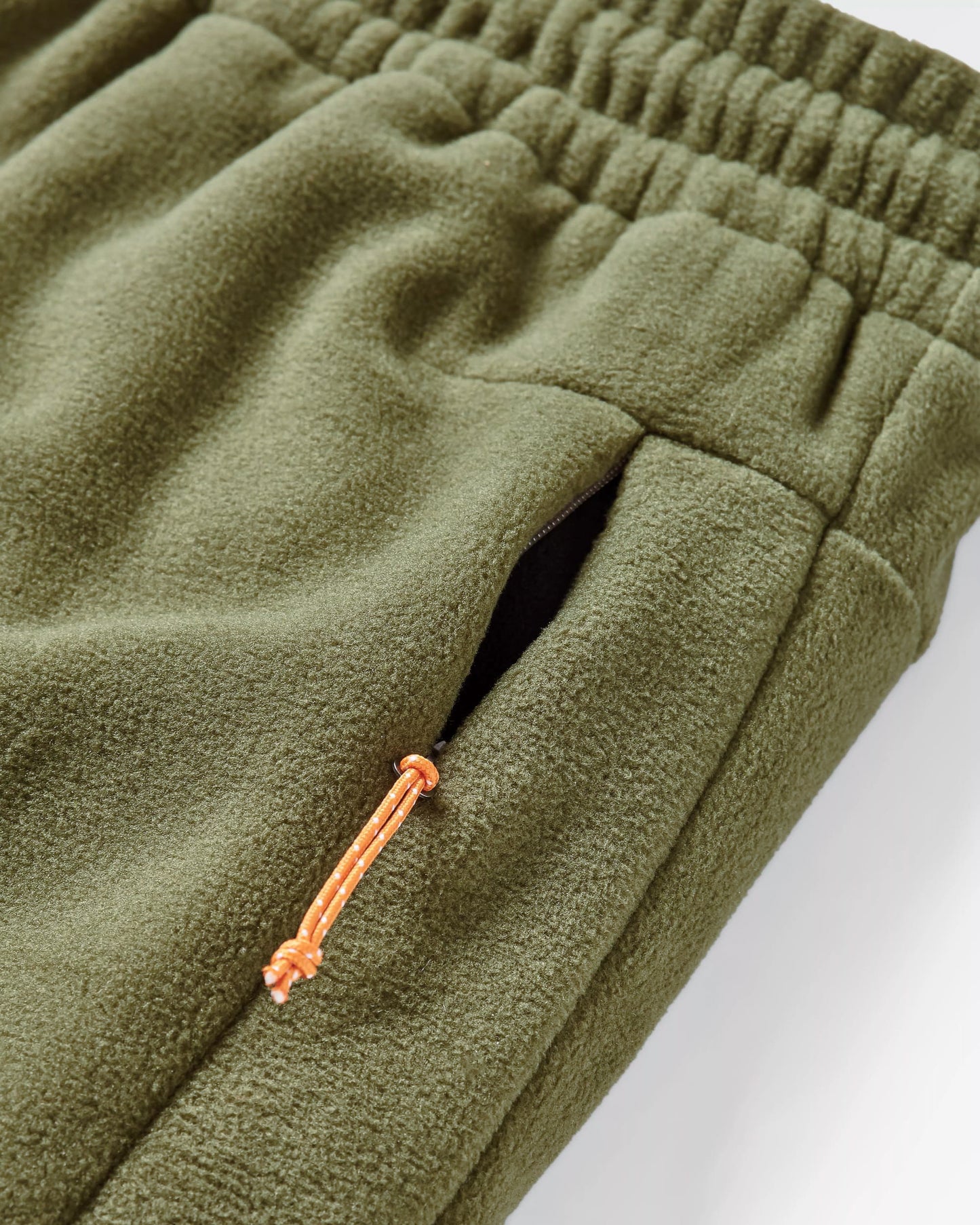 Set off Recycled Polar Fleece Jogger - True Black/ Khaki - Flatlay