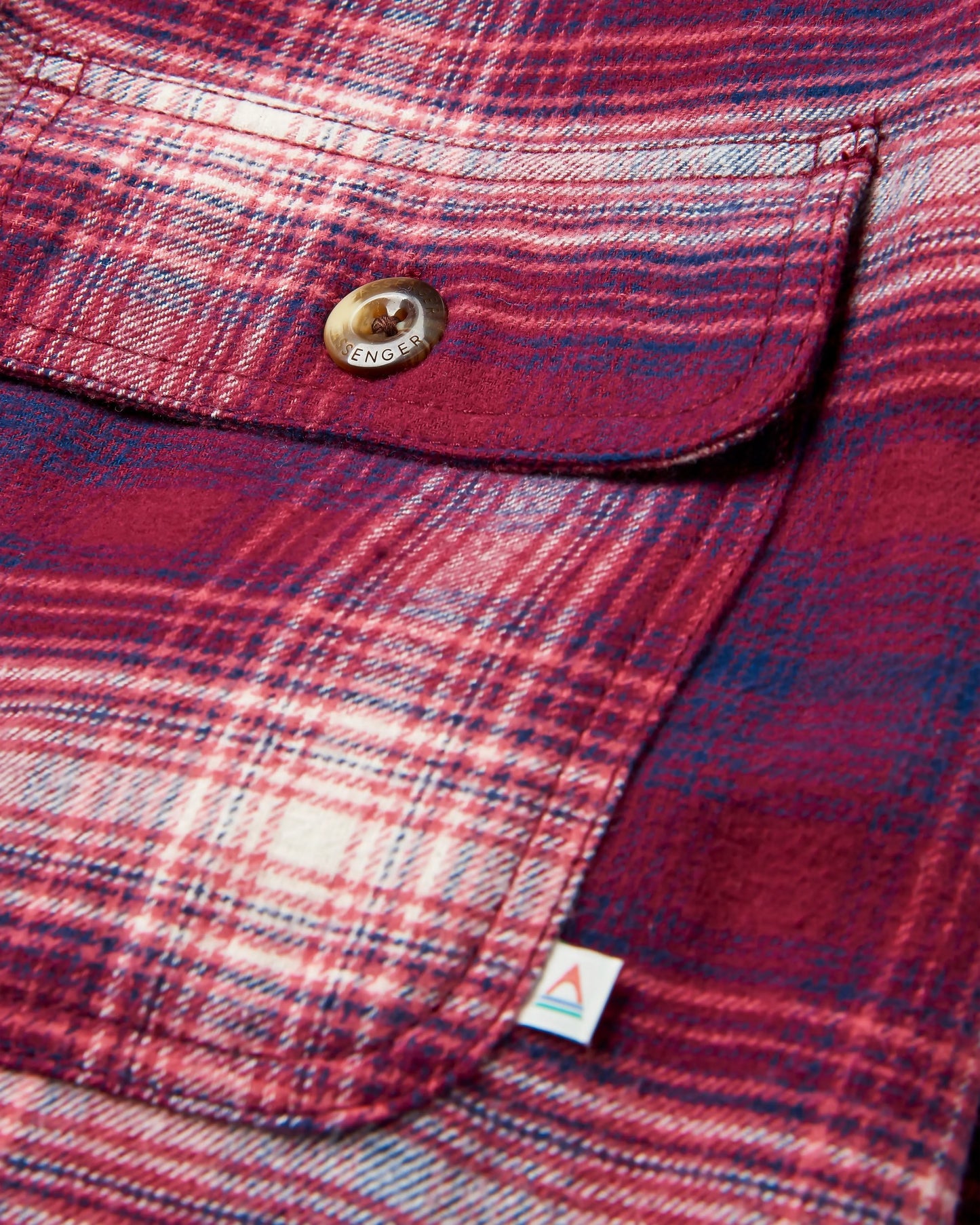 Freestyle Sherpa-Lined Overshirt - Wine/Rich Navy Check - Flatlay
