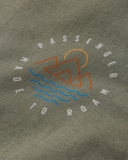 Escapism Recycled LS T-Shirt - Dusty Olive - Flatlay